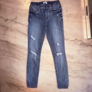 RSQ Tillys Mid Rise Ankle Jeans Girl's Blue Skinny Denim Stretch size 12